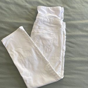 Maternity white jeans!